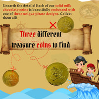 Pirate Theme Gold Foil Milk Chocolate Coins