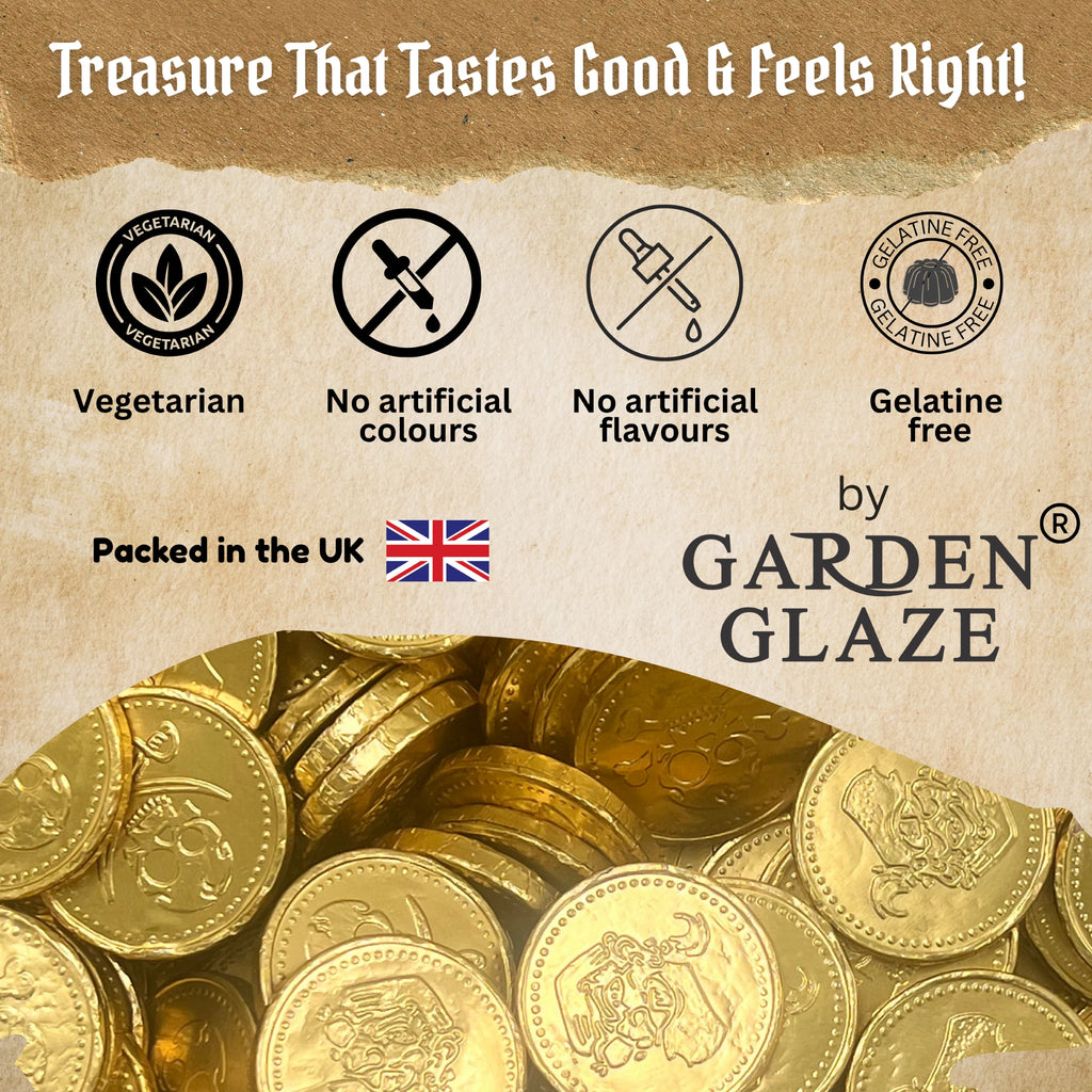 Pirate Theme Gold Foil Milk Chocolate Coins
