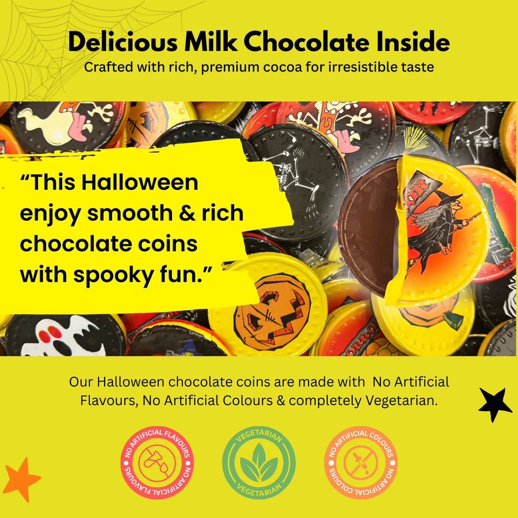 Halloween Theme Foiled Milk Chocolate Coins