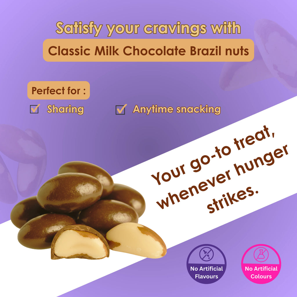 Milk Chocolate Covered Brazil Nuts