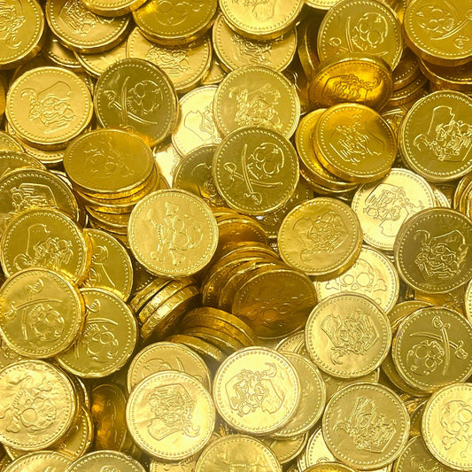 Pirate Theme Gold Foil Milk Chocolate Coins