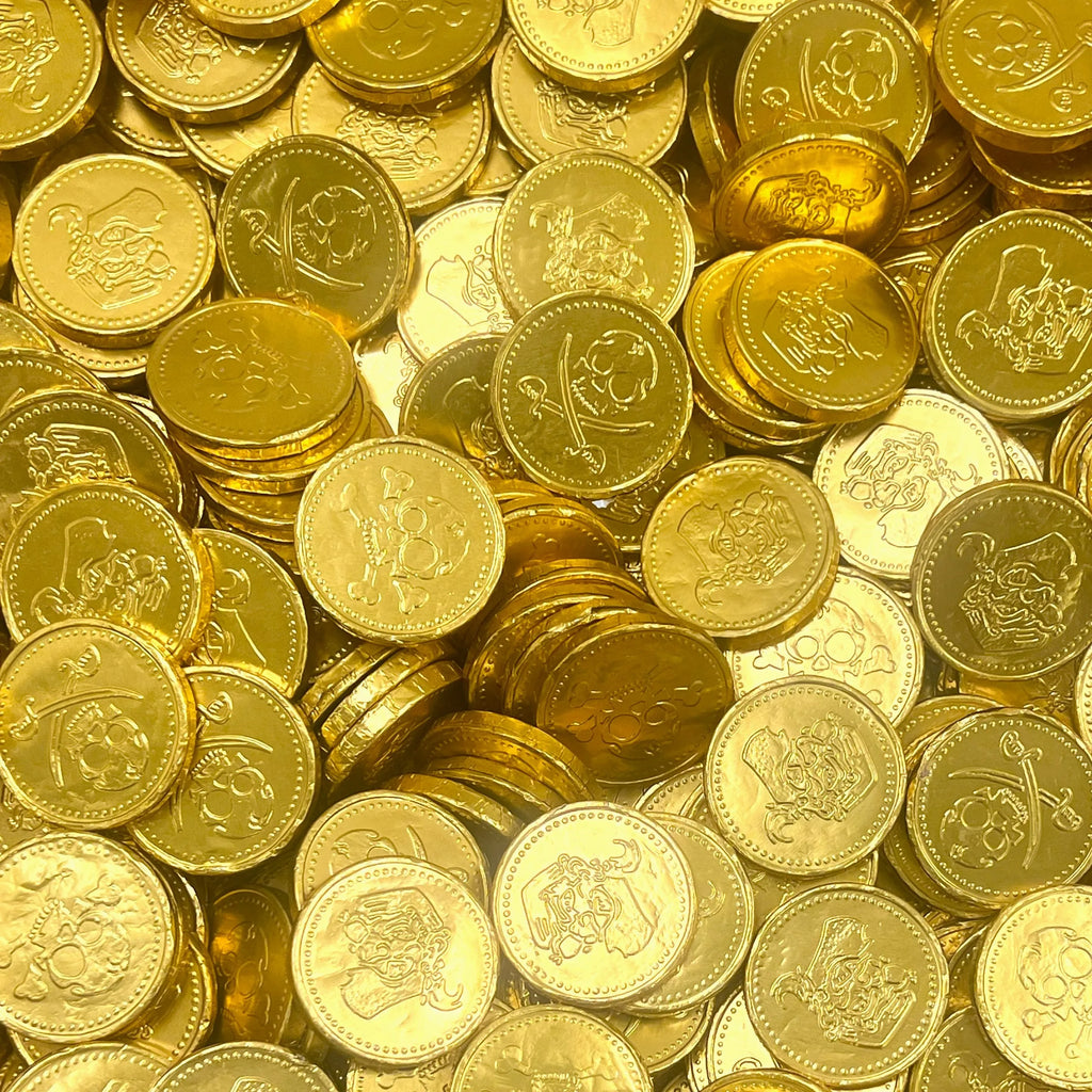 Pirate Theme Gold Foil Milk Chocolate Coins
