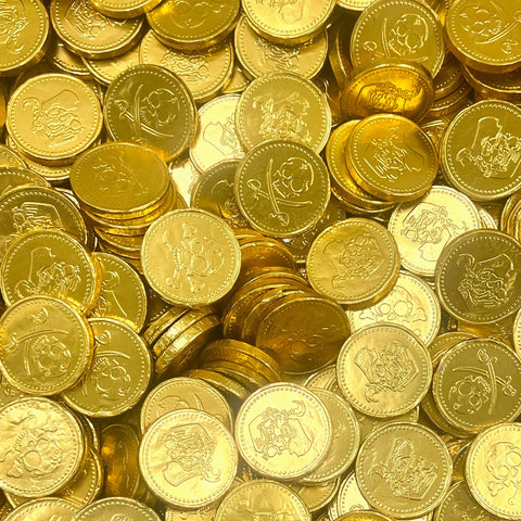 Pirate Theme Gold Foil Milk Chocolate Coins