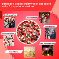 Santa Belt Theme Foiled Solid Milk Chocolate Coins