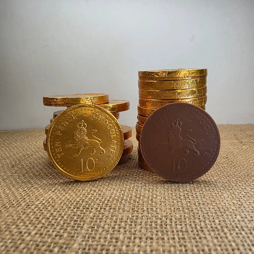 Gold Foiled Large Milk Chocolate Coins