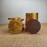 Gold Foiled Large Milk Chocolate Coins