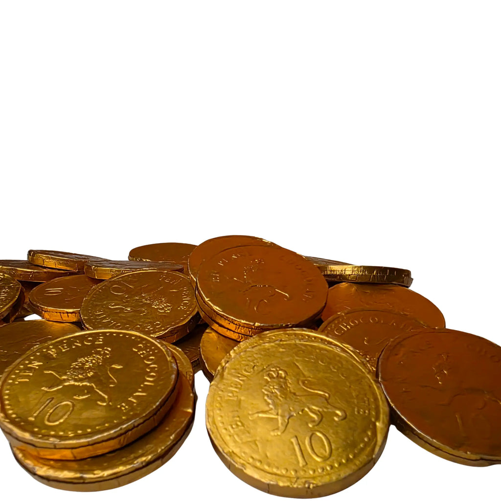 Gold Foiled Large Milk Chocolate Coins